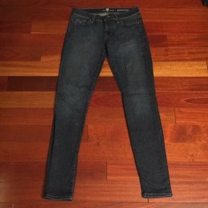 7 for all mankind dark wash skinny jeans Sz 26